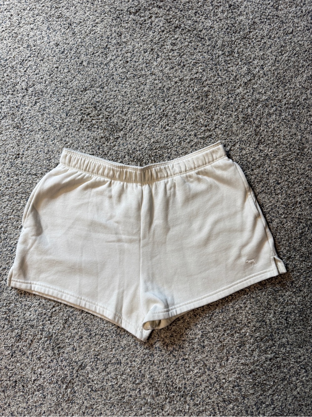 PINK Victoria's Secret Cream Fleece Lounge Shorts